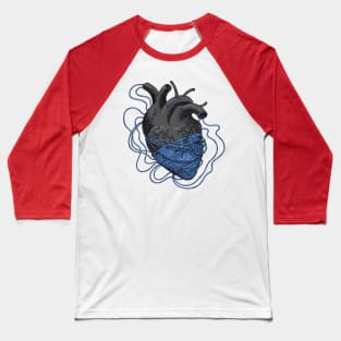 heart black tangled threads Baseball T-Shirt